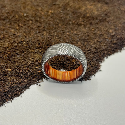 Simple Damascus Steel Twisted Ring - RustyStudioUSA