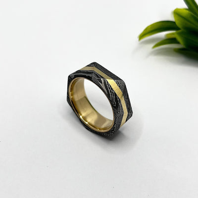 Damascus Steel Ring Gift For Her Engagement Ring Man Promise Ring For Him Wedding Band Best Gift For Men Rings For Anniversary Gift Men Ring - RustyStudioUSA