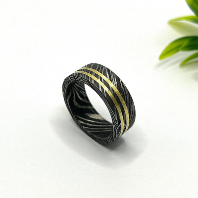 Handmade Damascus Ring, Christmas Gift, Engagement Ring, Man Wedding Ring, Men Promise Ring, Wedding Band, Unisex Rings, Damascus Jewelry - RustyStudioUSA